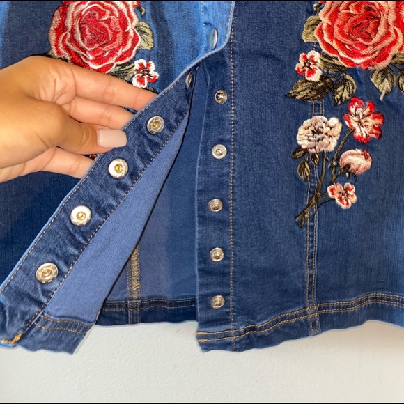 Pacsun L.A Hearts Jean Flower Skirt - Picture 4 of 5